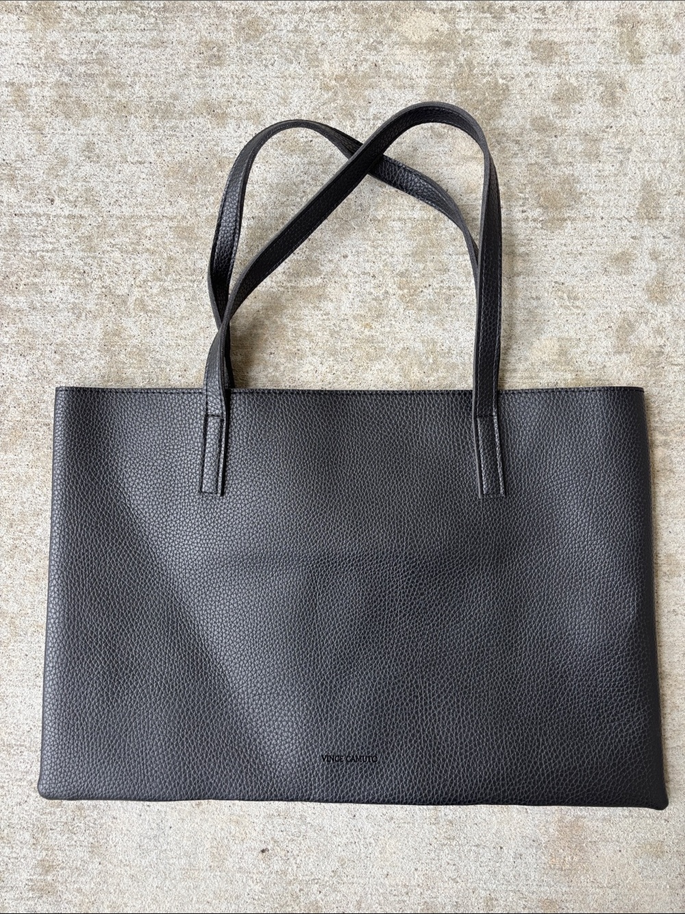 Vince Camuto Luck Black Tote with Gray Center Panel - Picture 7 of 9